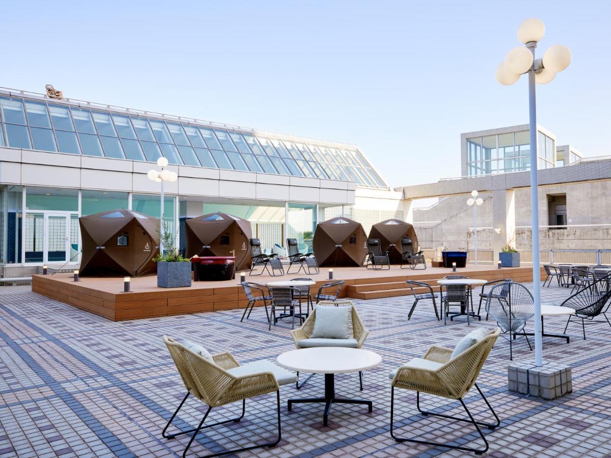 Miyako Hotel Gifu Nagaragawa Exterior foto The rooftop lounge